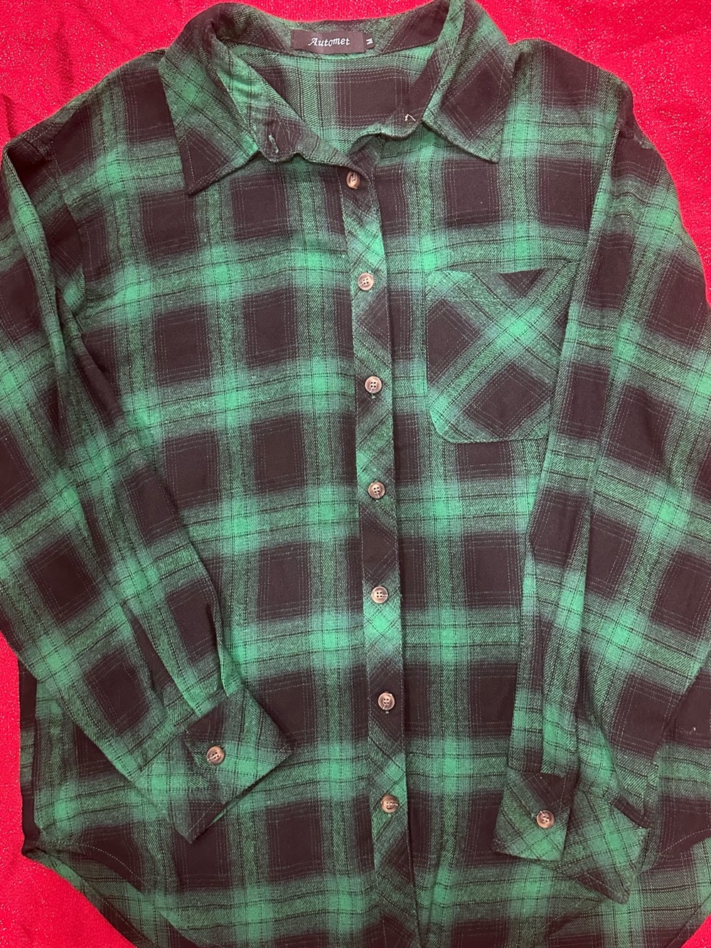 Autumnz Green Plaid Button-Down Shirt